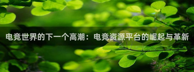 安卓版泛亚电竞：电竞世界的下一个高潮：电竞资源平台的崛起与革新